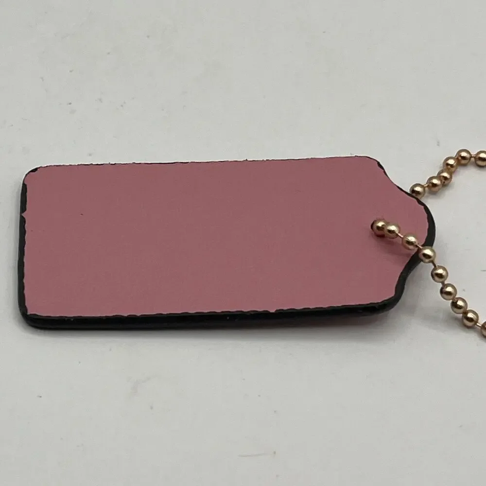 COACH Hang Tag Only Medium Pink Faux Leather Pink Gold Like Chain Coach New York